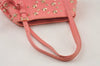 Authentic JIMMY CHOO Vintage Star Studs Leather Shoulder Tote Bag Pink 1036J