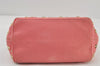 Authentic JIMMY CHOO Vintage Star Studs Leather Shoulder Tote Bag Pink 1036J