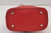 Authentic BURBERRY Leather Shoulder Drawstring Cross Body Bag Purse Red 1036K