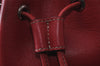 Authentic BURBERRY Leather Shoulder Drawstring Cross Body Bag Purse Red 1036K