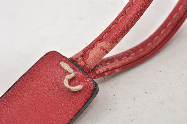Authentic BURBERRY Leather Shoulder Drawstring Cross Body Bag Purse Red 1036K
