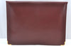 Authentic Cartier Must de Cartier Documents Case Leather Bordeaux Red 1037I