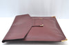 Authentic Cartier Must de Cartier Documents Case Leather Bordeaux Red 1037I