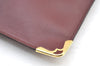 Authentic Cartier Must de Cartier Documents Case Leather Bordeaux Red 1037I