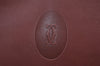 Authentic Cartier Must de Cartier Documents Case Leather Bordeaux Red 1037I