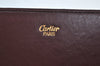 Authentic Cartier Must de Cartier Documents Case Leather Bordeaux Red 1037I