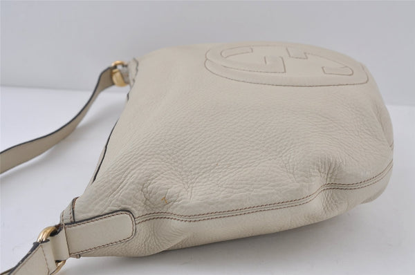 Authentic GUCCI SOHO Tassel Shoulder Cross Bag Leather 295175 White 1037J
