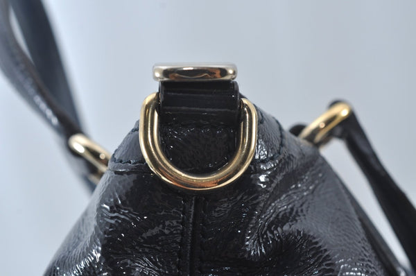 Authentic GUCCI SOHO Tassel 2Way Shoulder Hand Tote Bag Enamel 308362 Navy 1038K