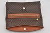Authentic CELINE Macadam Blason Pattern Clutch Hand Bag PVC Leather Brown 1039I