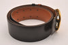 Authentic HERMES Horse Buckle Leather Belt Size 77-85cm 30.3-33.5" Brown 1039J