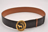 Authentic HERMES Horse Buckle Leather Belt Size 77-85cm 30.3-33.5" Brown 1039J