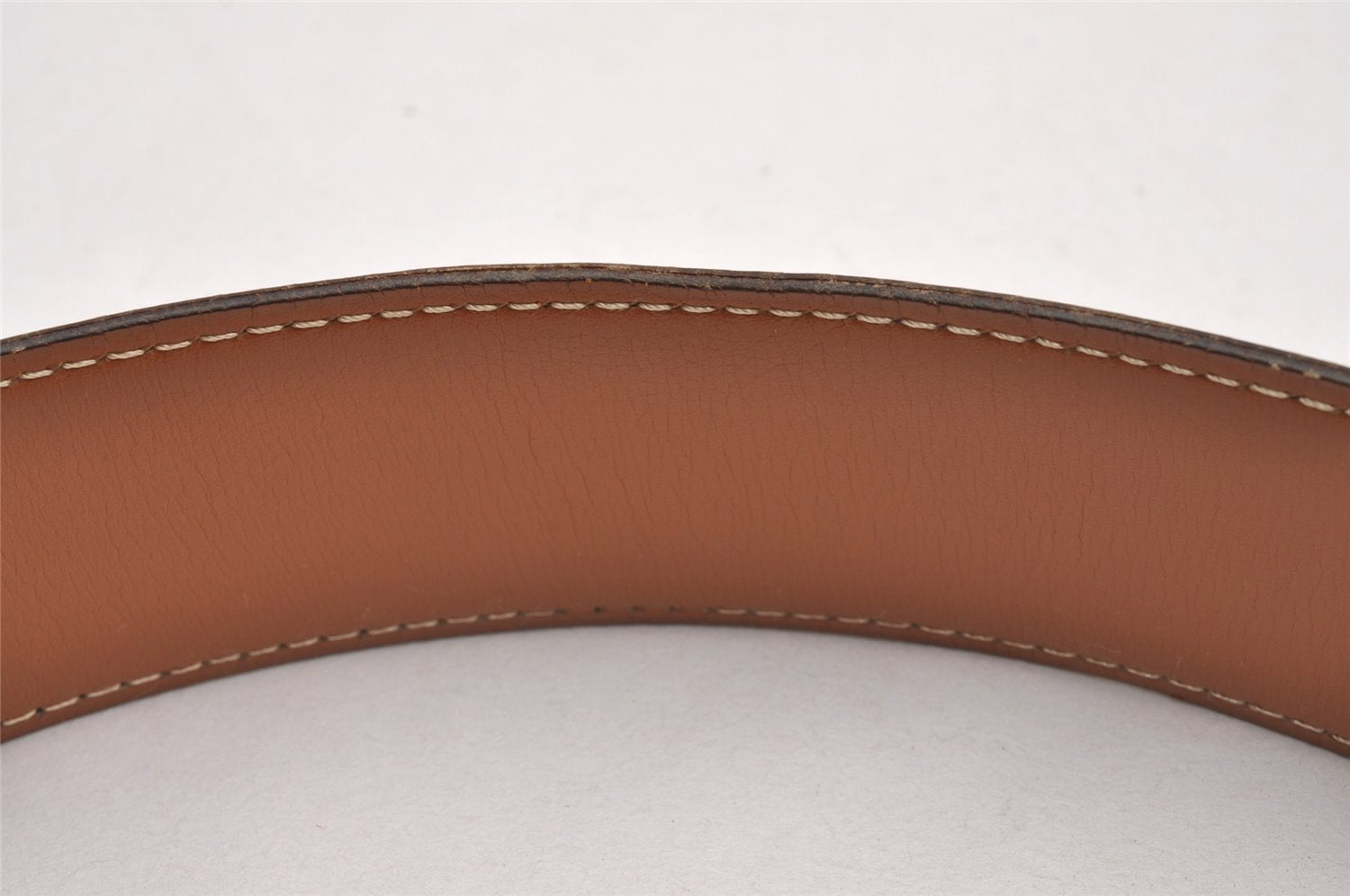 Authentic HERMES Horse Buckle Leather Belt Size 77-85cm 30.3-33.5