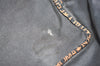 Authentic FENDI Vintage Hand Tote Bag Purse Nylon Leather Black 1040I