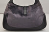 Authentic GUCCI Jackie Shoulder Hand Bag Velour Leather 0013306 Purple 1041K