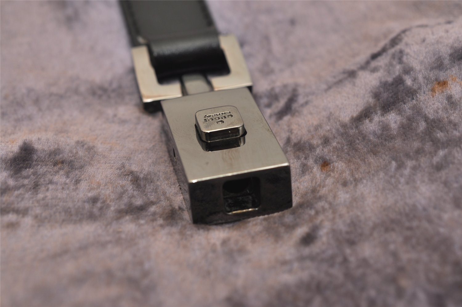 Authentic GUCCI Jackie Shoulder Hand Bag Velour Leather 0013306 Purple 1041K