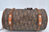 Authentic Christian Dior Trotter Romantic Hand Bag Purse PVC Leather Brown 1042J