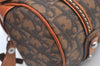 Authentic Christian Dior Trotter Romantic Hand Bag Purse PVC Leather Brown 1042J
