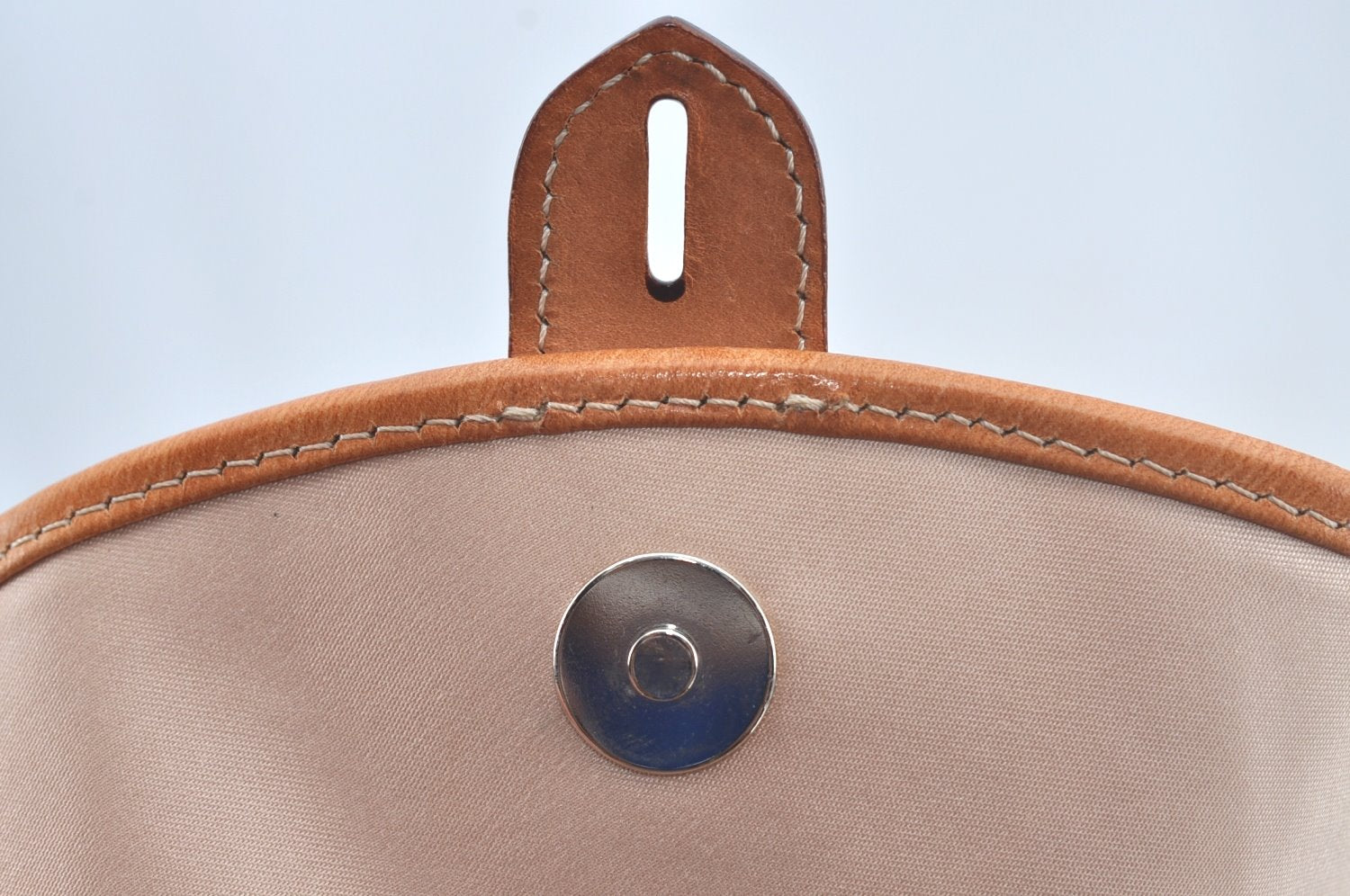 Authentic Christian Dior Trotter Romantic Hand Bag Purse PVC Leather Brown 1042J