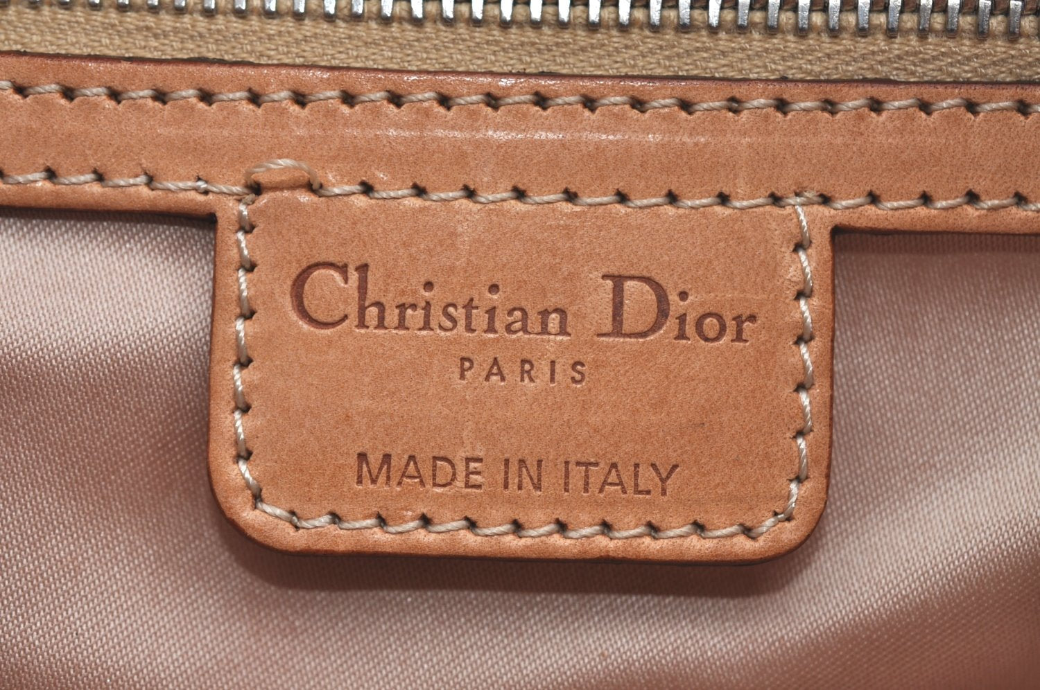 Authentic Christian Dior Trotter Romantic Hand Bag Purse PVC Leather Brown 1042J