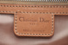 Authentic Christian Dior Trotter Romantic Hand Bag Purse PVC Leather Brown 1042J