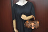 Authentic Christian Dior Trotter Romantic Hand Bag Purse PVC Leather Brown 1042J