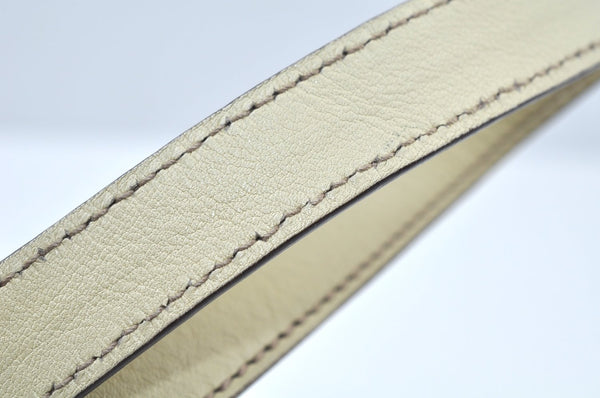 Authentic GUCCI Britt Sherry Line 2Way Tote Bag Leather 162886 White 1043J