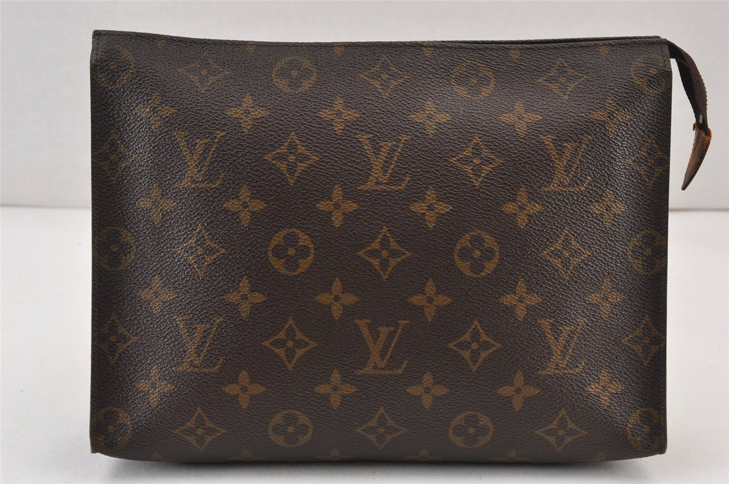 Auth Louis Vuitton Monogram Poche Toilette 26 Cosmetics Pouch Old Model LV 1043K