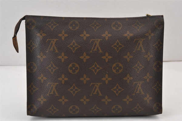 Auth Louis Vuitton Monogram Poche Toilette 26 Cosmetics Pouch Old Model LV 1043K