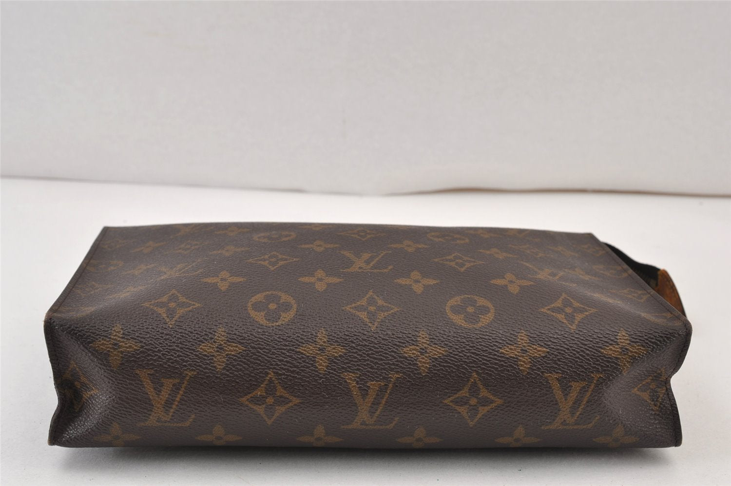 Auth Louis Vuitton Monogram Poche Toilette 26 Cosmetics Pouch Old Model LV 1043K