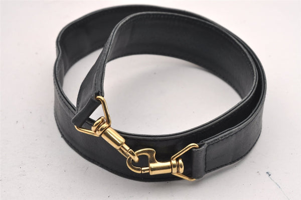 Authentic GUCCI Bamboo 2Way Shoulder Bag Leather Navy Blue Junk 1044I