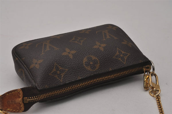 Authentic Louis Vuitton Monogram Mini Pochette Accessoires Pouch M58009 LV 1044J