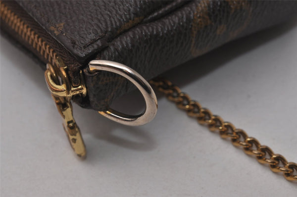 Authentic Louis Vuitton Monogram Mini Pochette Accessoires Pouch M58009 LV 1044J