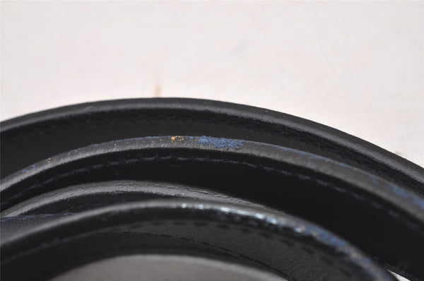 Authentic GUCCI Micro GG PVC Leather 2Way Shoulder Hand Boston Bag Navy 1045I