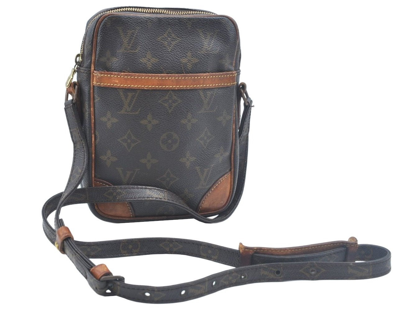 Authentic Louis Vuitton Monogram Danube Shoulder Cross Body Bag M45266 LV 1045J