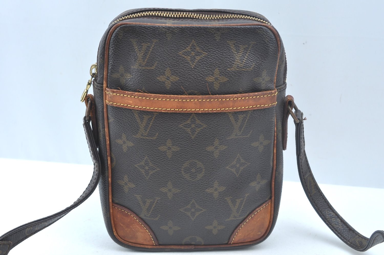 Authentic Louis Vuitton Monogram Danube Shoulder Cross Body Bag M45266 LV 1045J