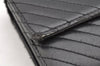 Authentic CHANEL Lamb Skin Chevron V Stitch Long Wallet Purse Black CC 1046K