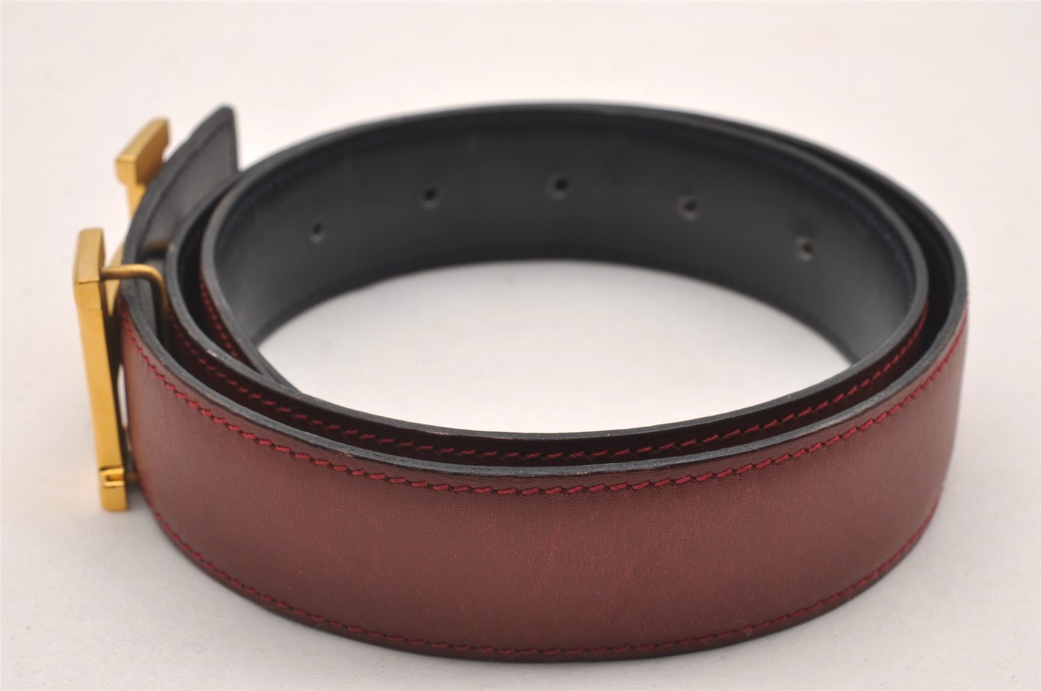 Authentic HERMES Constance Leather Belt Size 70cm 27.6