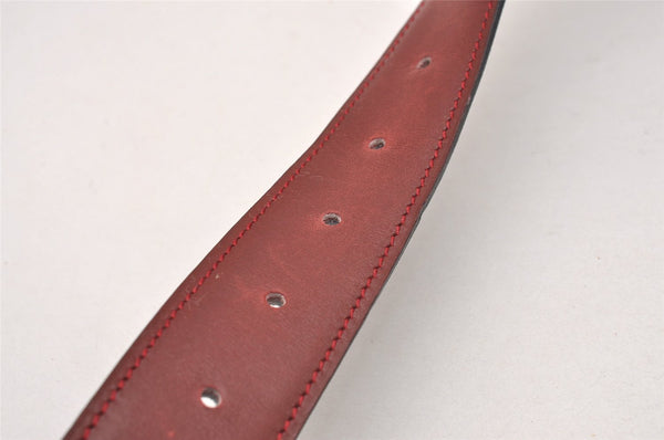 Authentic HERMES Constance Leather Belt Size 70cm 27.6" Bordeaux Navy 1047J