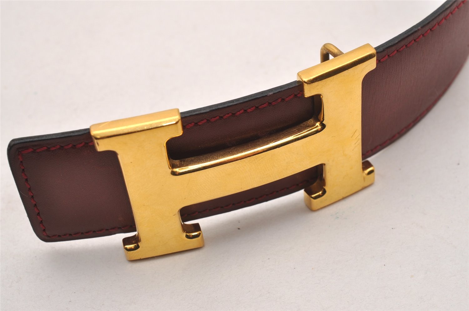 Authentic HERMES Constance Leather Belt Size 70cm 27.6