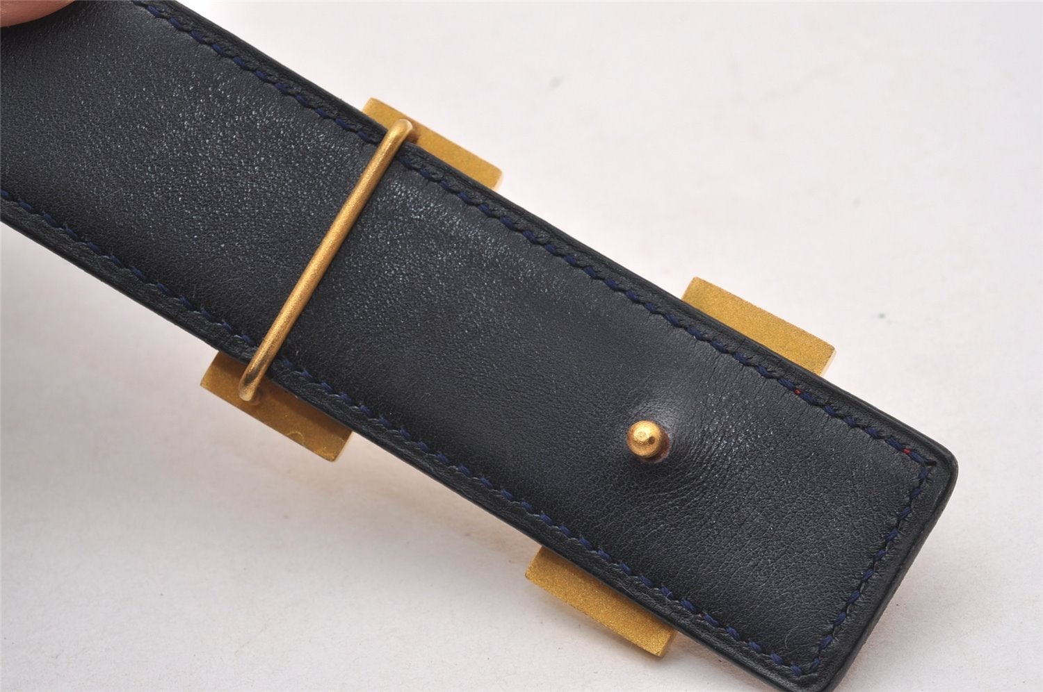 Authentic HERMES Constance Leather Belt Size 70cm 27.6