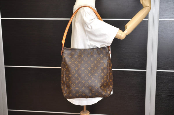 Authentic Louis Vuitton Monogram Looping GM Shoulder Bag M51145 LV 1047K