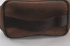 Authentic GUCCI Pouch Hand Bag Purse GG Canvas Leather 106646 Brown 1048J