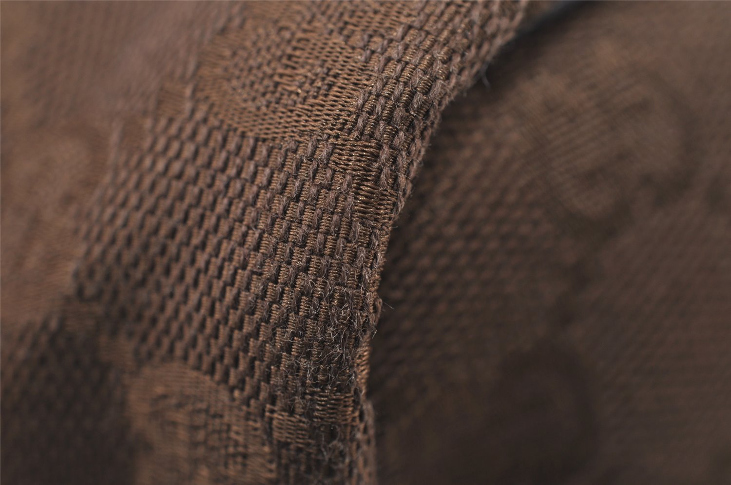 Authentic GUCCI Pouch Hand Bag Purse GG Canvas Leather 106646 Brown 1048J