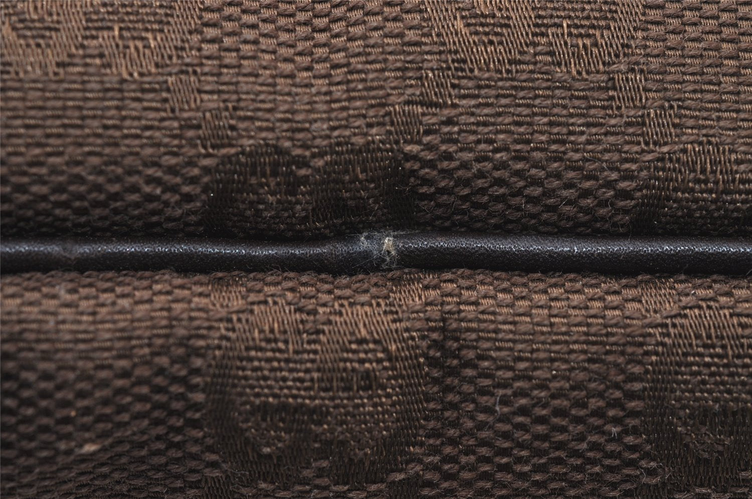 Authentic GUCCI Pouch Hand Bag Purse GG Canvas Leather 106646 Brown 1048J