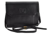 Authentic Burberrys Vintage Leather Shoulder Cross Body Bag Purse Black 1048K
