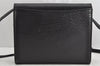 Authentic Burberrys Vintage Leather Shoulder Cross Body Bag Purse Black 1048K