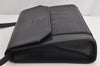 Authentic Burberrys Vintage Leather Shoulder Cross Body Bag Purse Black 1048K