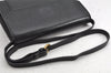 Authentic Burberrys Vintage Leather Shoulder Cross Body Bag Purse Black 1048K