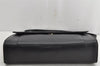 Authentic Burberrys Vintage Leather Shoulder Cross Body Bag Purse Black 1048K
