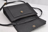 Authentic Burberrys Vintage Leather Shoulder Cross Body Bag Purse Black 1048K
